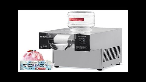 Commercial Snowflake Ice Machine 176LBS/24H Stainless Steel for Ice Cream Review