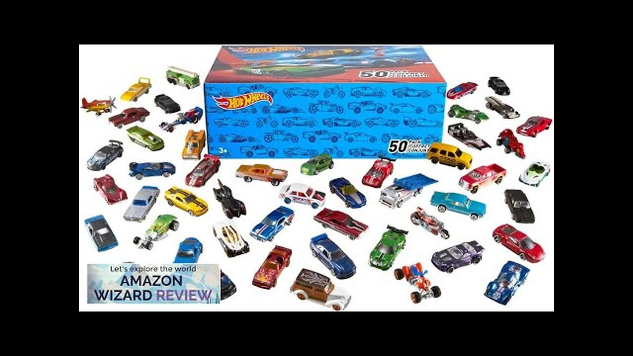 Hot Wheels Set of 50 Toy Trucks & Cars in 1:64 Scale Review