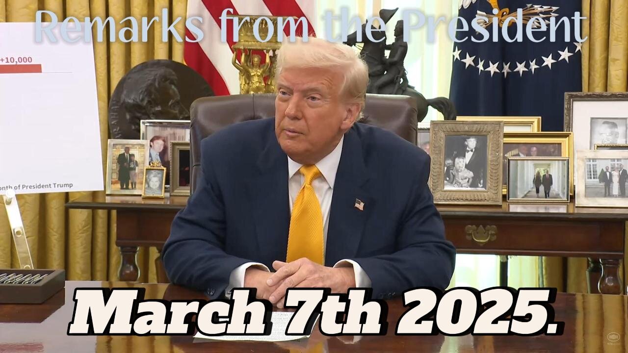 Remarks from the President 3/7/25