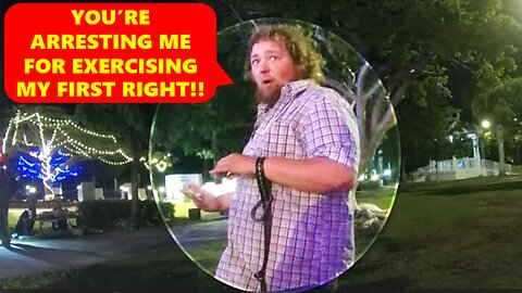 Arrested for Exercising His First Right