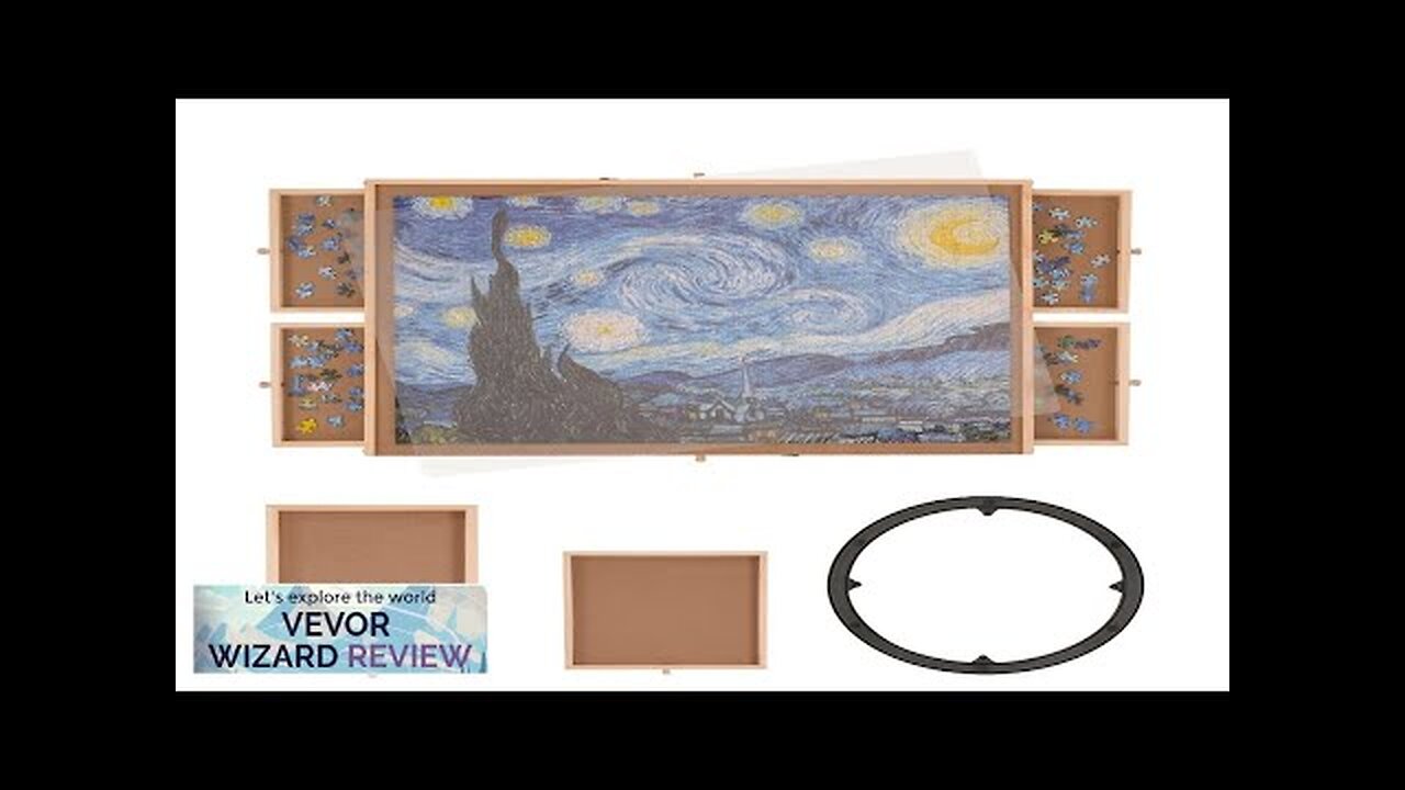 VEVOR 1000 Piece Puzzle Board with 6 Drawers and Cover 29"x21.6" Rotating Review