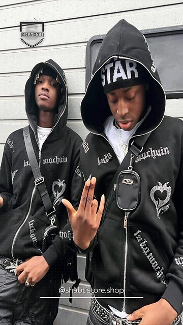 NEW! Men's Zip Up Rhinestone Hoodie with Pockets🔥