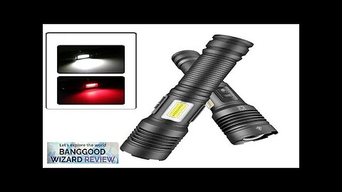 6502B XHP70 Super Bright Zoomable Power Bank LED Flashlight with COB Side Review