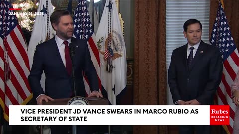 BREAKING NEWS: Vice President JD Vance Swears In Marco Rubio As Secretary Of State