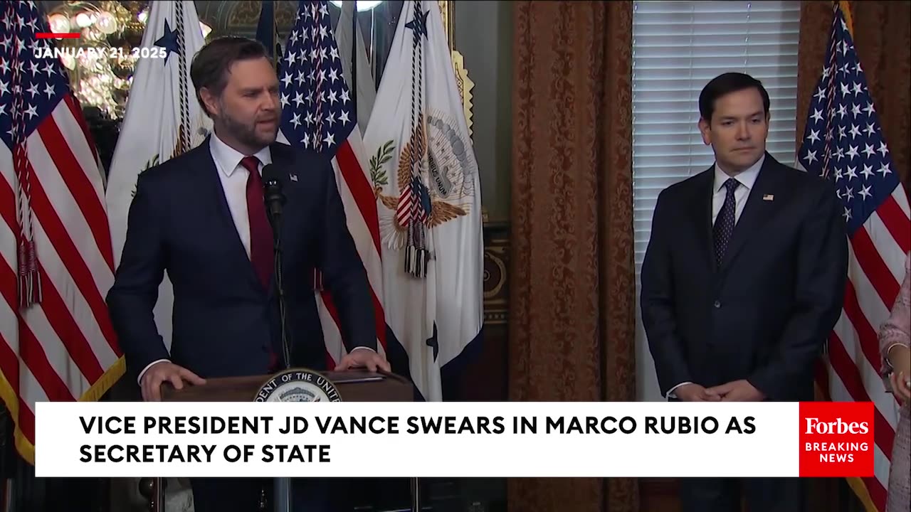 BREAKING NEWS: Vice President JD Vance Swears In Marco Rubio As Secretary Of State