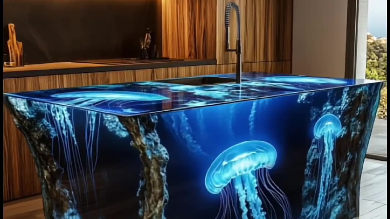 These jellyfish kitchen islands look absolutely stunning! 🪼🪼