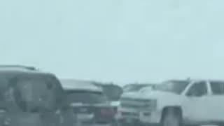 Shocking Multi-Vehicle Pileup Caused by FREEZING RAIN in Oregon!