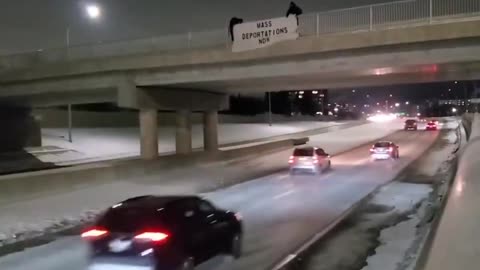 Canadians have had enough. “Mass deportations now” banners are being posted above Canadian highways.