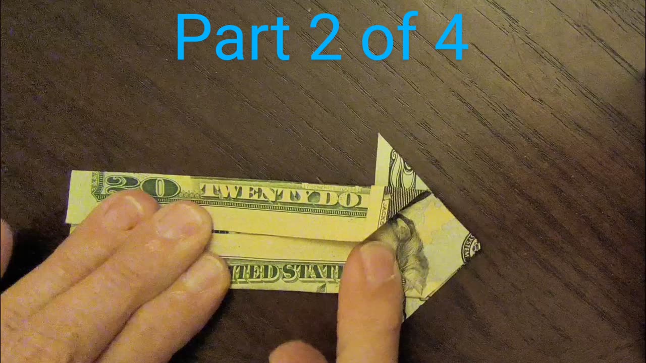 Origami Christmas Tree from US Money - Part 2 of 4