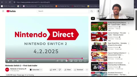 My reaction to the next gen nintendo switch 2 console hardware first look trailer reveal