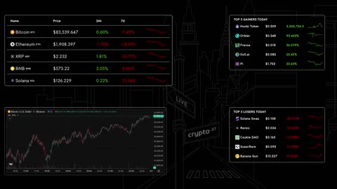 📈 Bitcoin Live Price & Crypto Market Insights: Real-Time Data, Top Gainers & Losers