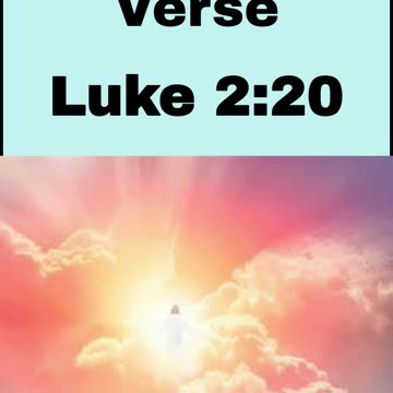 Daily Bible Verse - Luke 2:20