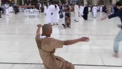 When you go for Umrah but the water park energy kicks in! 😂💦