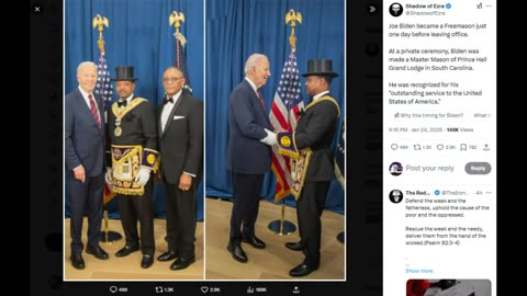 "ACTOR 'joe biden' made master mason final days on presidency"