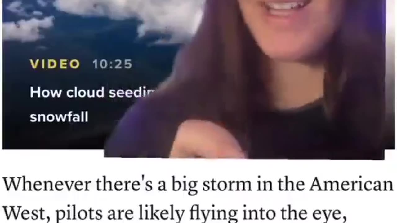 It is only cloud seeding, it's only being considered, they...
