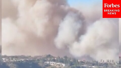 Thick Layer Of Smoke From The Palisades Fire Covers Los Angeles As The Flames Continue