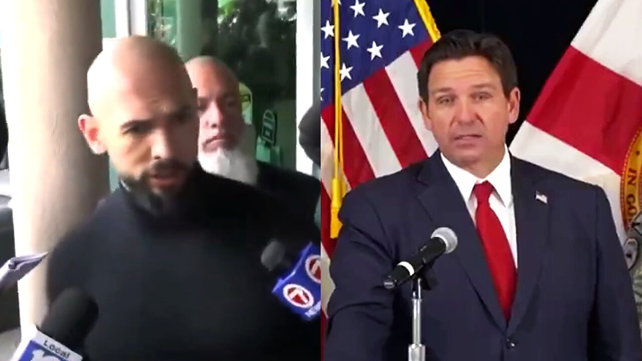 DeSantis Says Andrew Tate Not Welcome in Florida After Leaving Romania Facing Sex Crime Charge