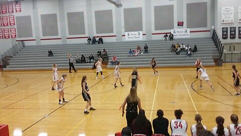 My daughter Allison making a steal in high school basketball !