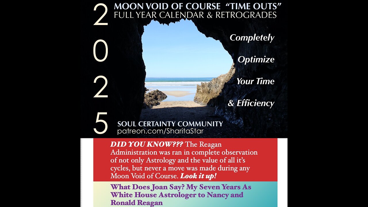 2025 Moon VOC "Time Outs" & Retrogrades Calendar: Optimize Your Timing & Efficiency