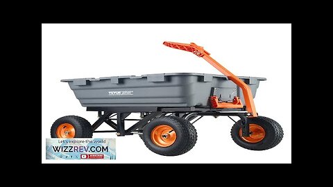 VEVOR Dump Cart Poly Garden Dump Cart with Easy to Assemble Steel Review