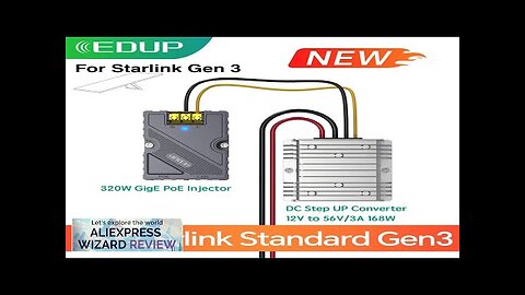 EDUP Starlink Gen3 PoE Injector 320W Power Adapter Surge ESD Protection DC Review