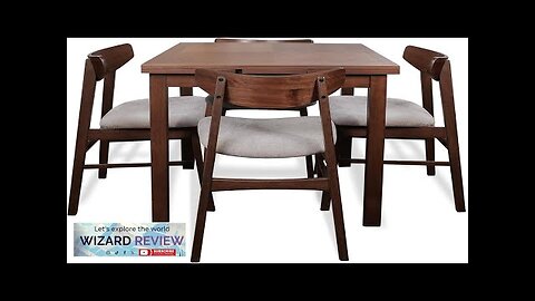 CONSDAN Extendable Dining Table Set for 4 Solid Hardwood Structure – Space-Saving Review