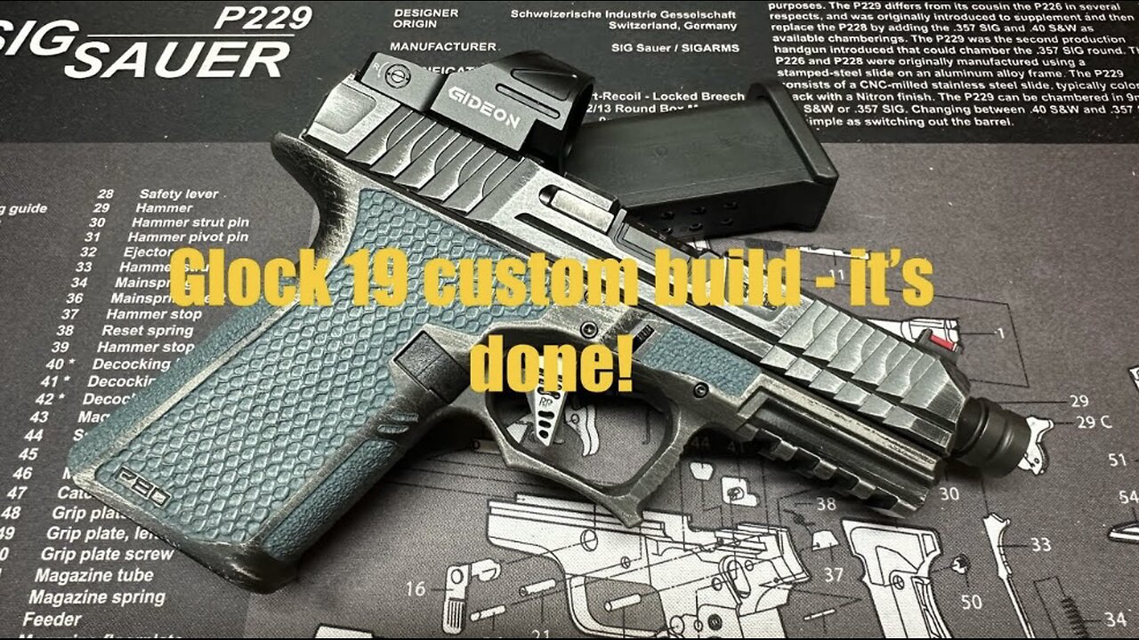 Full custom Glock 19 compact - the build is complete. Updates on a few problems & the Gideon optic