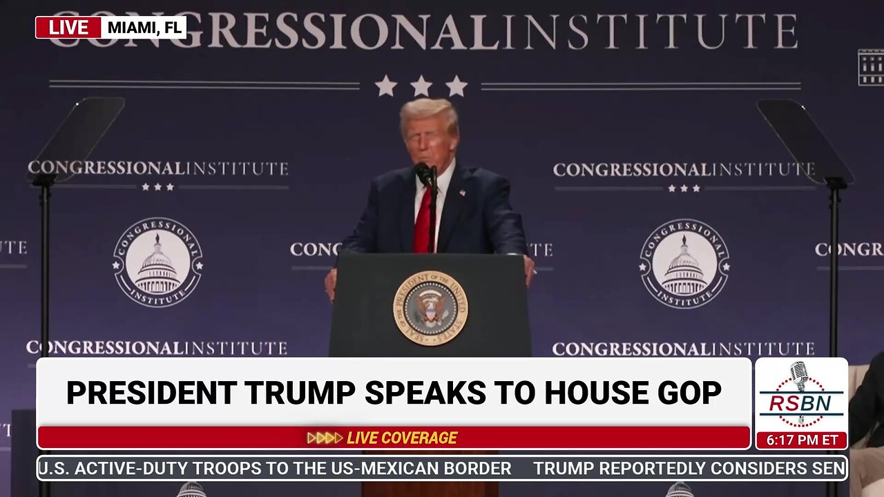 WATCH| President Trump Addresses the House GOP at Trump National in Doral, FL - 1/27/25