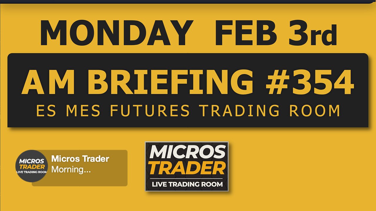 ES MES Futures Trading: Key Levels, Tips, Technical Analysis. Monday "AM Briefing"