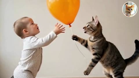 Babies & Cats: Hilarious Moments You Can’t Miss! 🍼🐾#PetCat #musiccat #funnycat