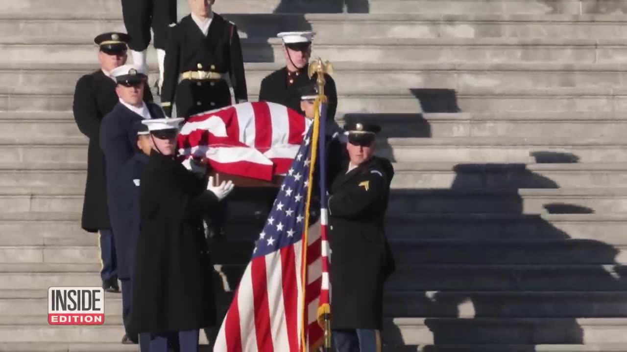 Soldier Falls During President Jimmy Carter's Funeral