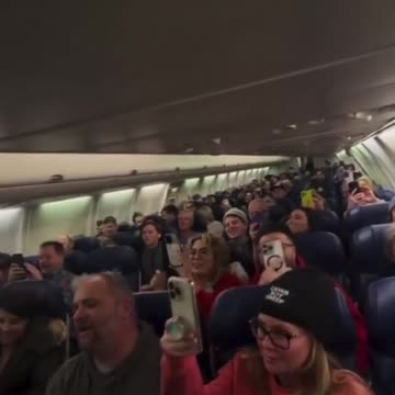 Everybody aboard a Southwest flight singing “God Bless the USA.”