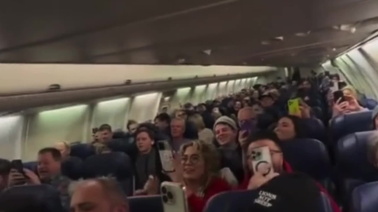 Everybody aboard a Southwest flight singing “God Bless the USA.”