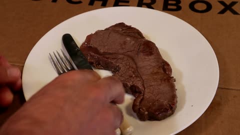 Butcher Box Grass Fed Beef Strip Loan Steak Taste Test Review