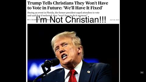 Im Not Christian! Trump Admits It To A Crowd Of Christians & They Still Refuse To Accept It! CLIP
