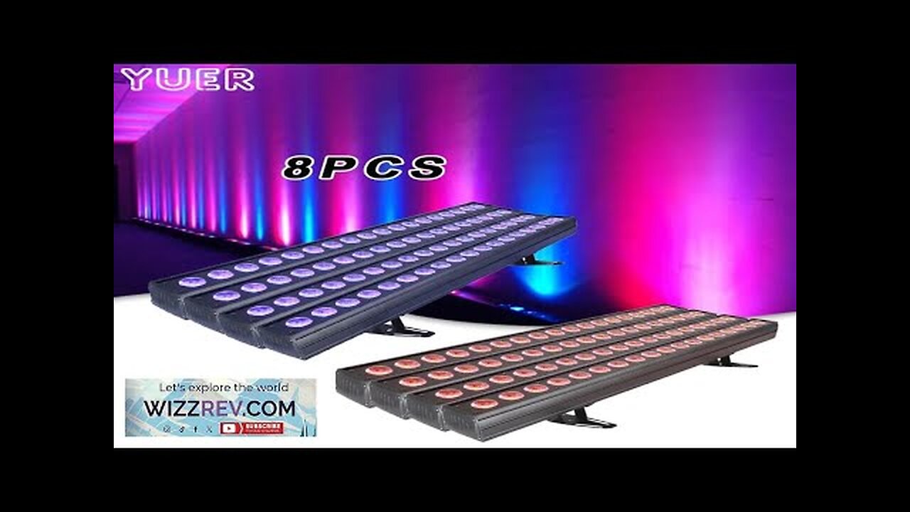 8PCS LED 6in1 18x18W RGBWA UV Wash Strobe Effect Bar Flood Stage Review