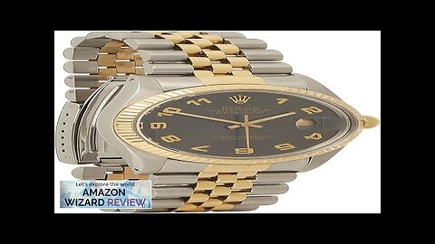 Rolex Pre-Loved Stainless Steel & 18K Yellow Gold Arabic Computer Datejust 16013 36mmWith Review