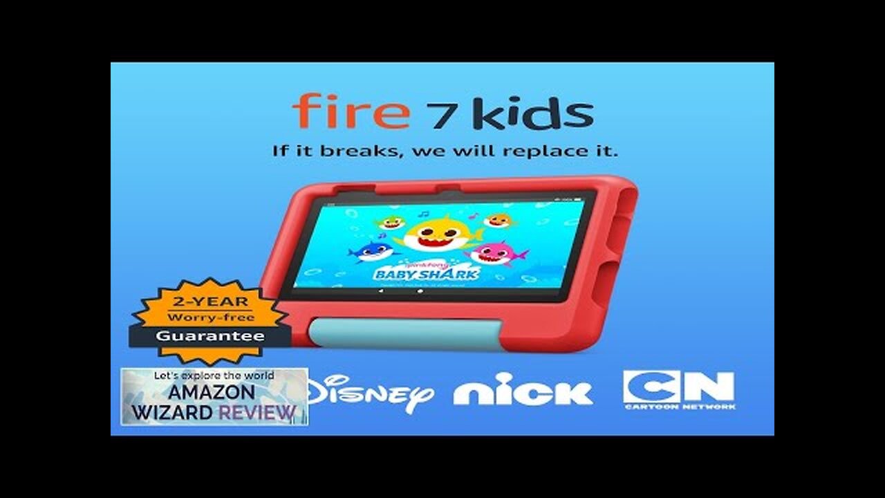 Amazon Fire 7 Kids tablet ages 3-7. Top-selling 7" kids tablet on Review