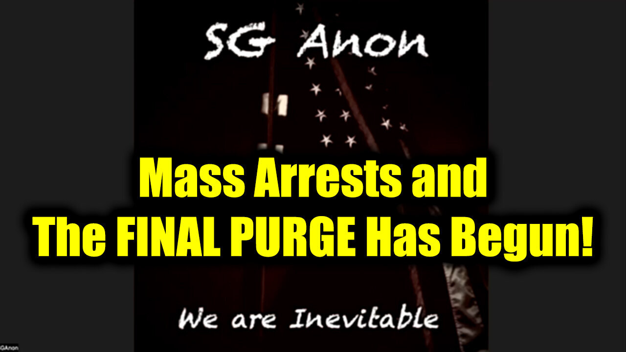 SG Anon REVEALS 'Mass Arrests' and the FINAL PURGE Has Begun!