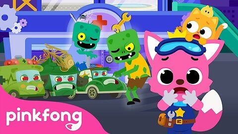 Help the Zombie Police Car Return to Normal! _ 🚓 Car Hospital _ BEST Car Songs _ Official Pinkfong