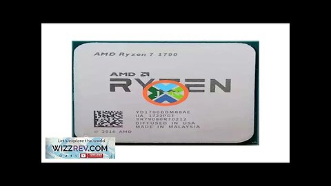 AMD Ryzen 7 1700 R7 1700 3.0 GHz Eight-Core Sixteen-Thread CPU Processor Review