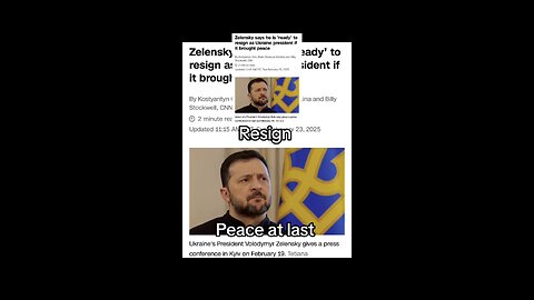 Zelenskyy wants peace!!