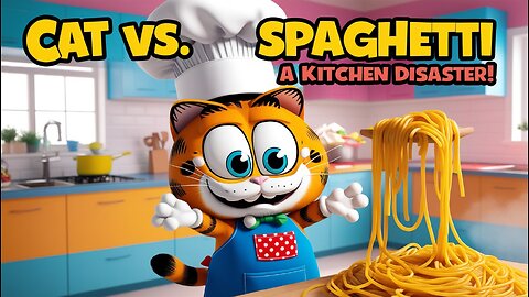 Cat vs. Spaghetti 🍝 – A Kitchen Disaster! 😂🐱