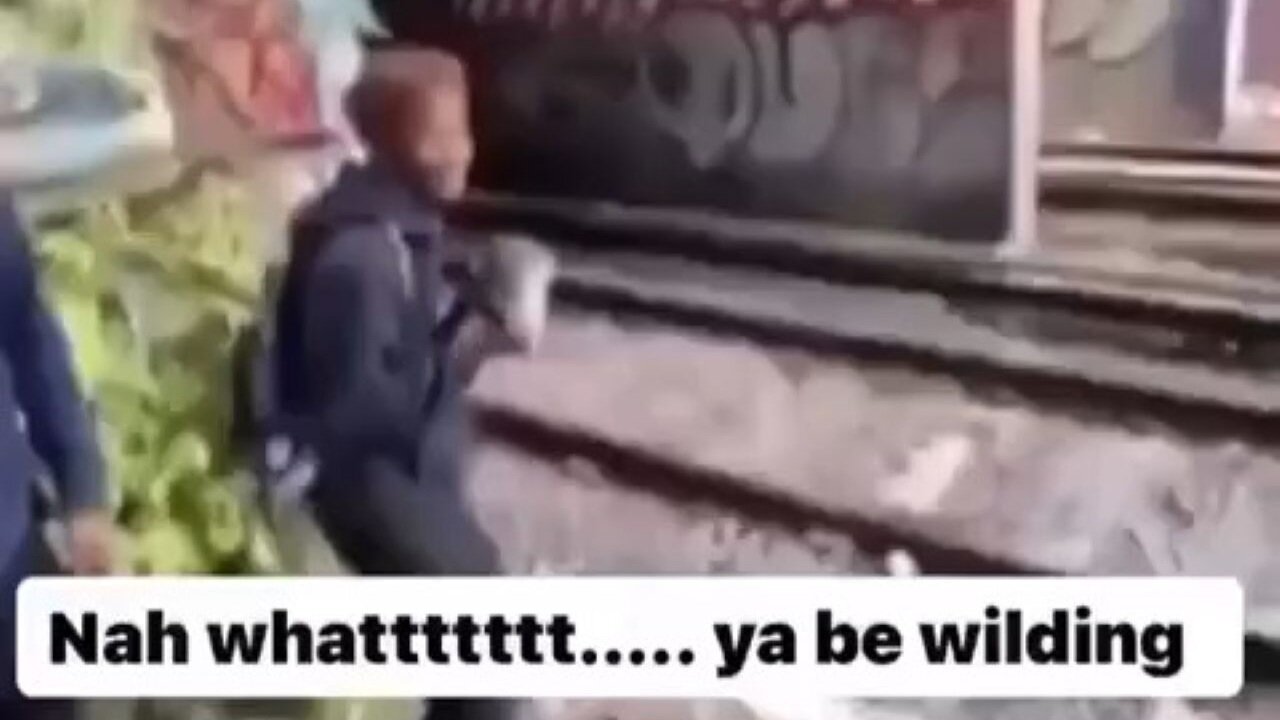 Absolute Lowlife Throws A Large Stone Through A Speeding Train Window