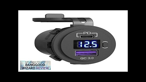 12-24V 48W Dual USB Car Charger Socket PD3.0&QC3.0 with LED Voltmeter ON/Off Review