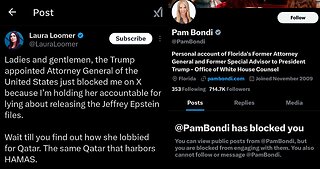 Pam Bondi Blocked Laura Loomer On Epstein Files