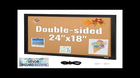 VEVOR Cork Board 24 x 18 inches Double-sided Bulletin Board with MDF Review