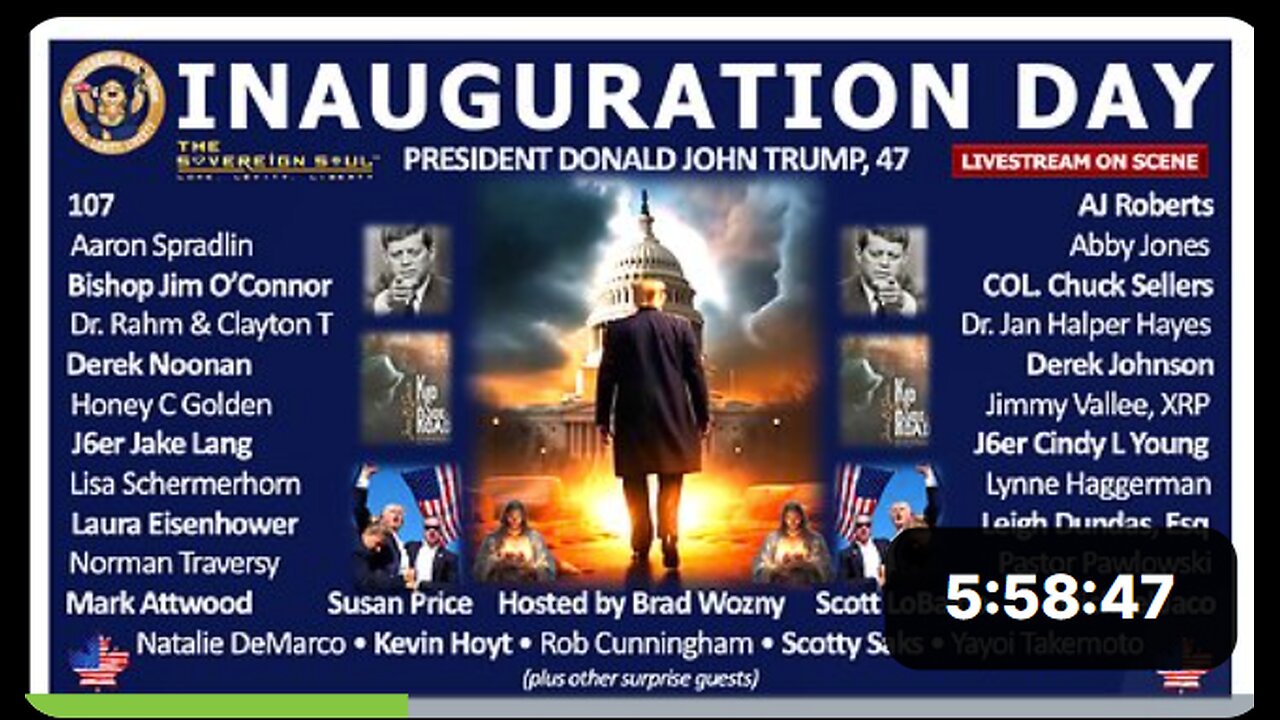 Inauguration Day LIVE of President Trump! 107, Michael Jaco, Leigh Dundas, Eisenhower, J6ers & More