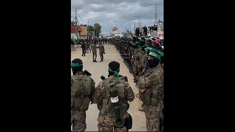 Hamas' preparations for the release of the hostages in central Gaza.