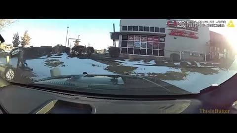Parker police uses patrol car to ram snowblower thief into a tree, then being tased and arrested